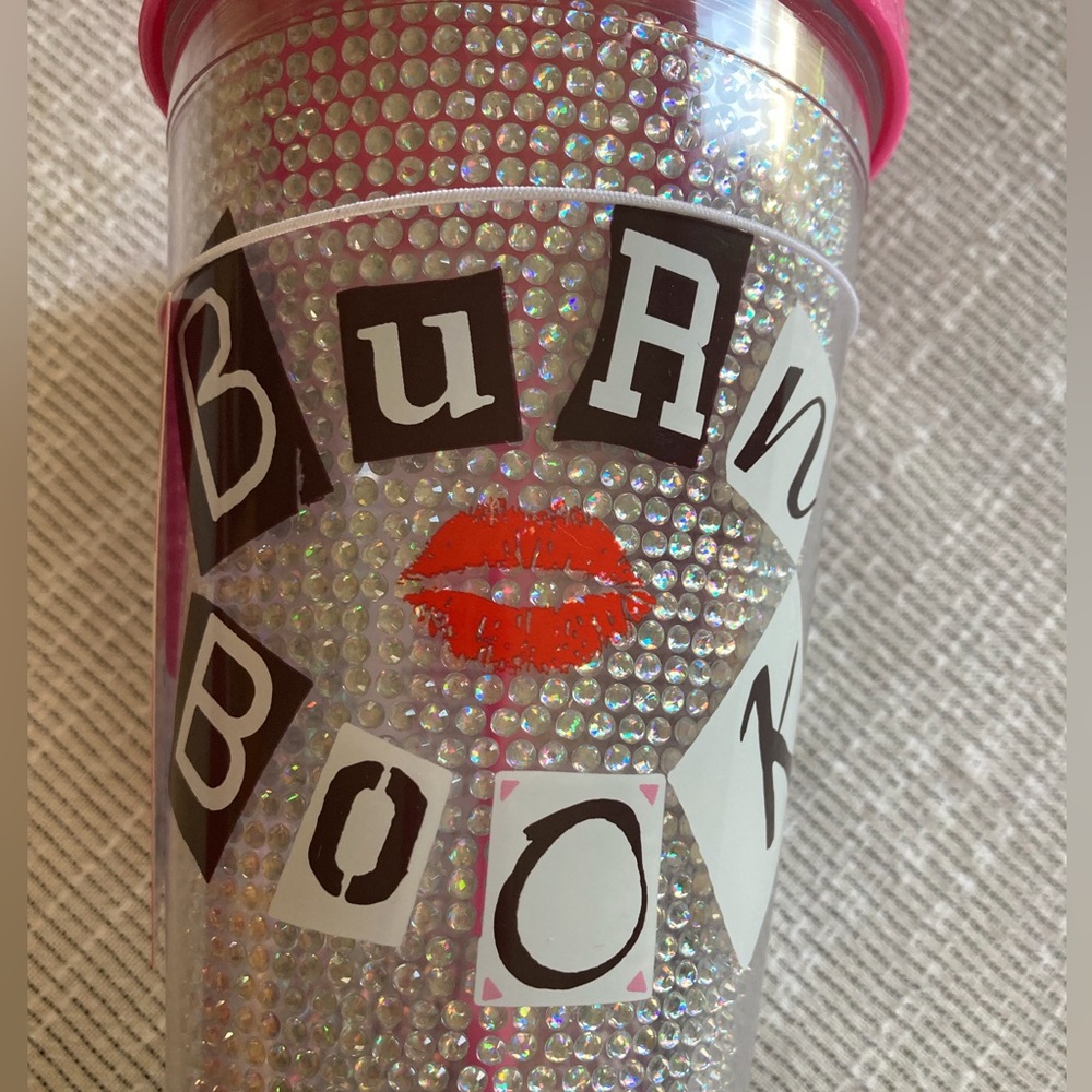 Pink and Clear Tumbler with Straw - Picture 4 of 4